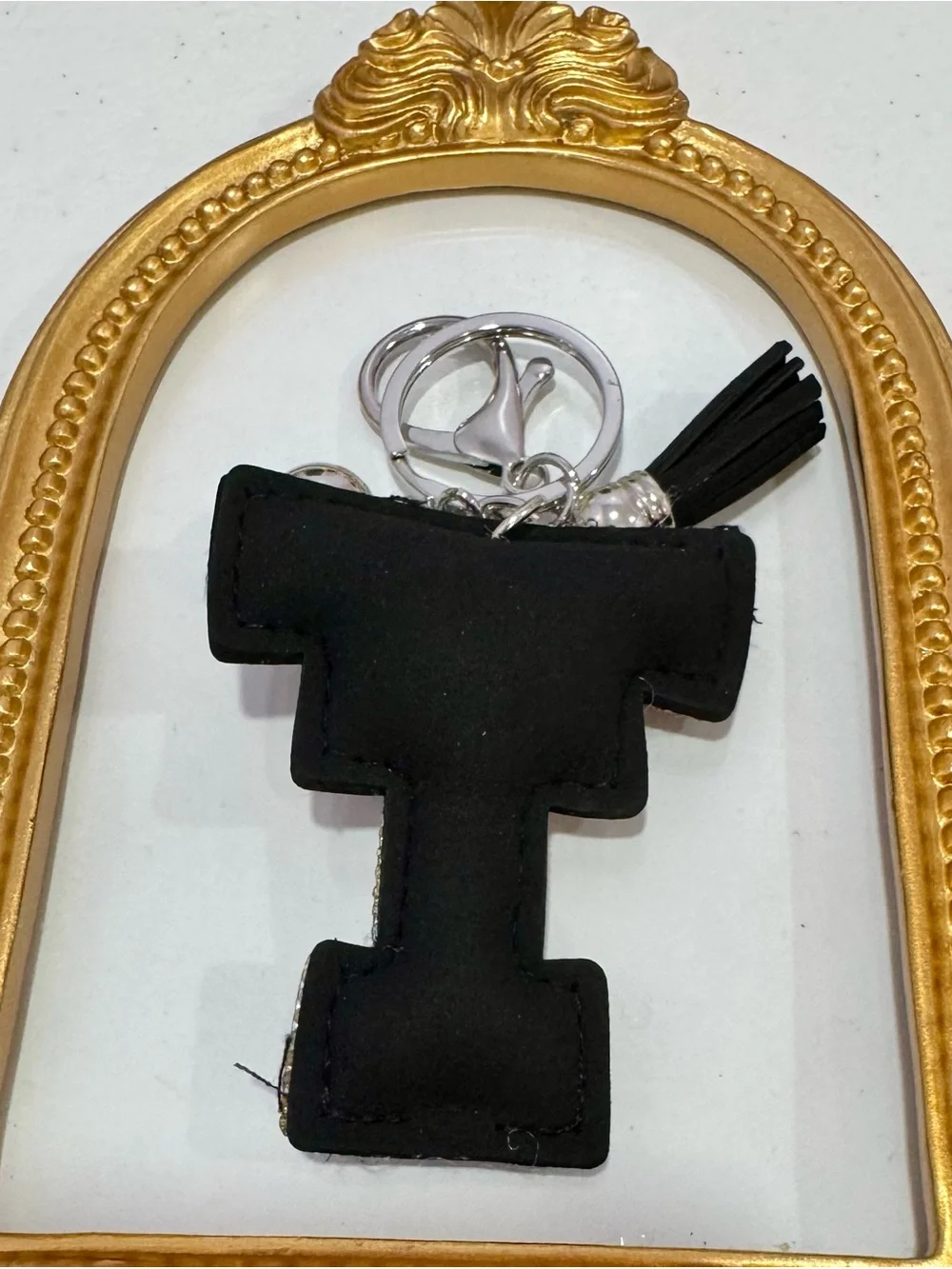 New Crystal Embellished Texas Tech University Keychain Bag Charm